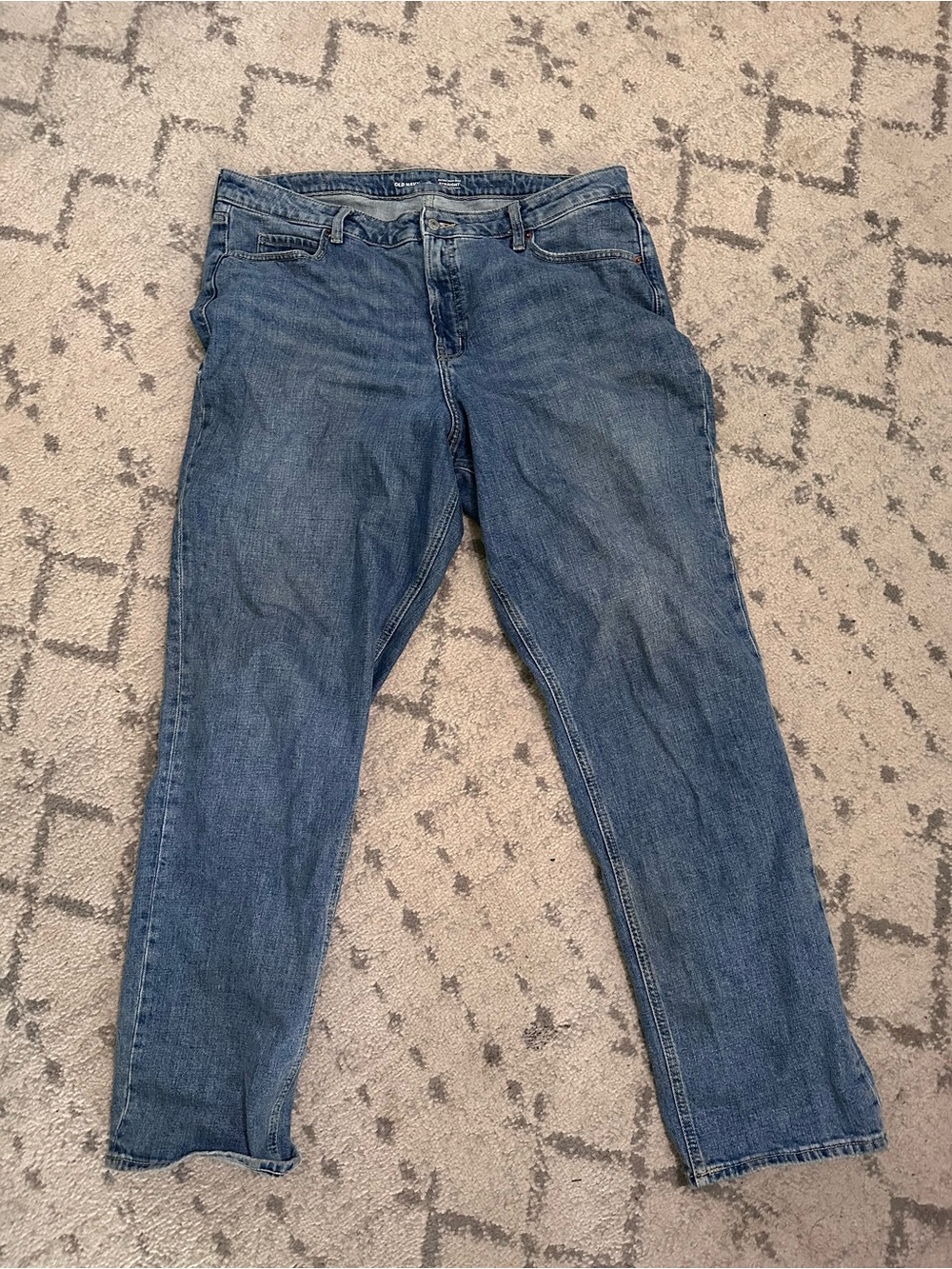 Old Navy Blue Straight-Leg Women's Jeans